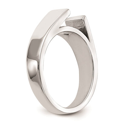 14k White Gold Peg Set 4.5mm Solitaire Engagement Ring Mounting