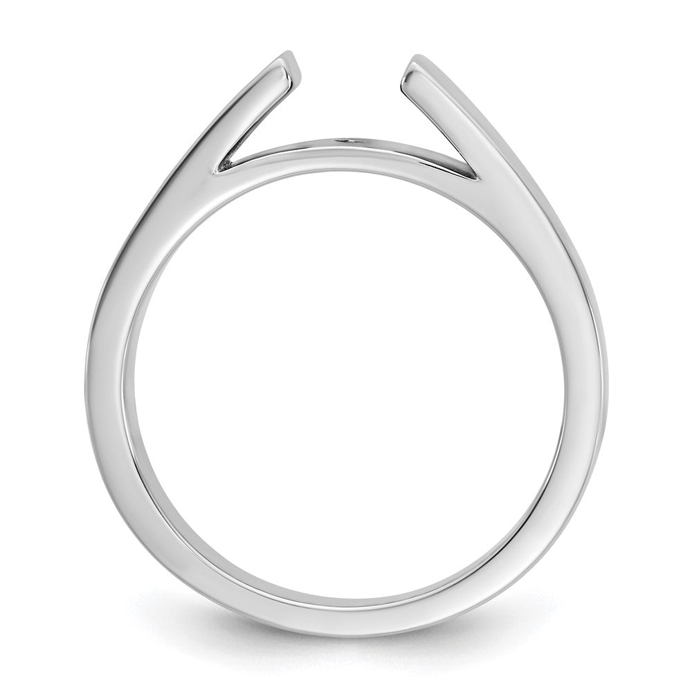14k White Gold Peg Set 3.8mm Solitaire Engagement Ring Mounting