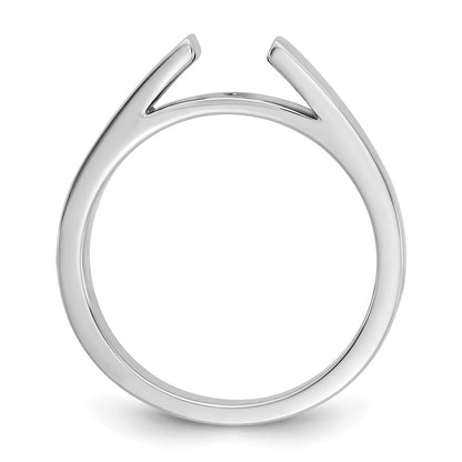 14k White Gold Peg Set 3.8mm Solitaire Engagement Ring Mounting