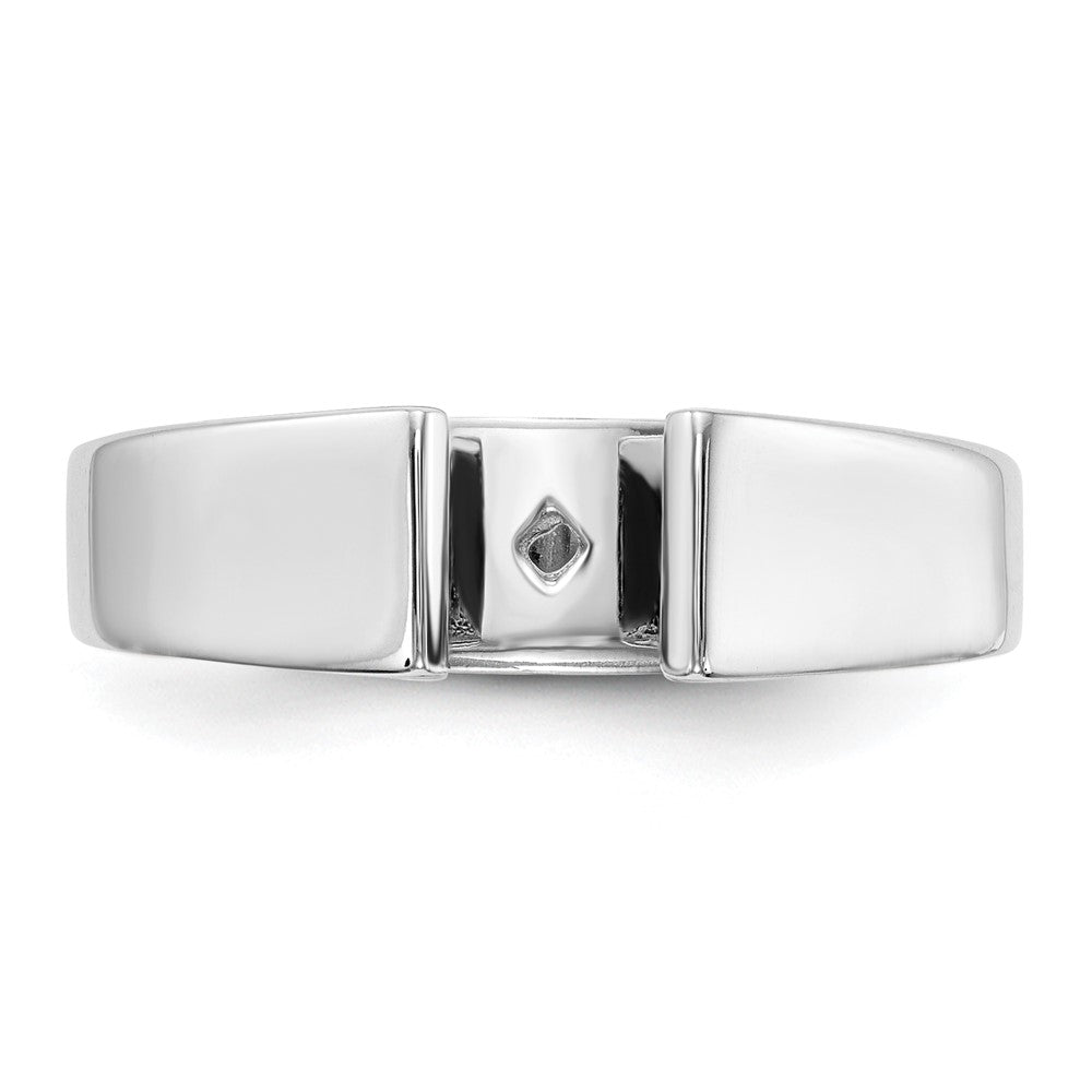 14k White Gold Peg Set 3.8mm Solitaire Engagement Ring Mounting