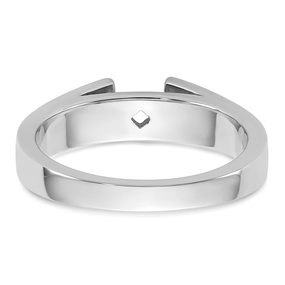 14k White Gold Peg Set 3.8mm Solitaire Engagement Ring Mounting