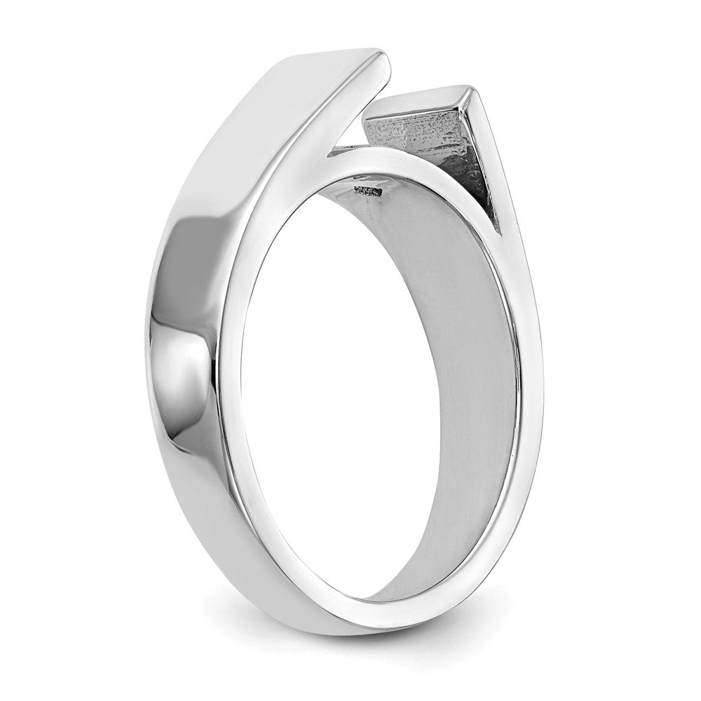 14k White Gold Peg Set 3.8mm Solitaire Engagement Ring Mounting