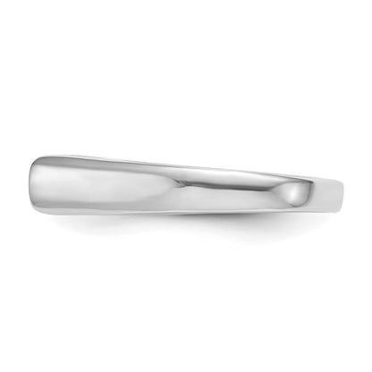 14k White Gold Peg Set 6.5mm Solitaire Engagement Ring Mounting