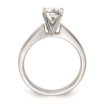 14k White Gold Peg Set 4.5mm Solitaire Engagement Ring Mounting