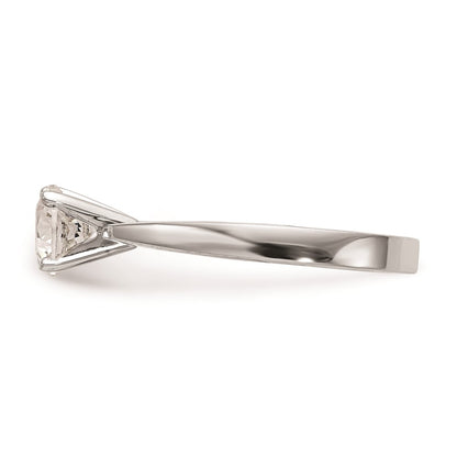14k White Gold Peg Set 4.5mm Solitaire Engagement Ring Mounting