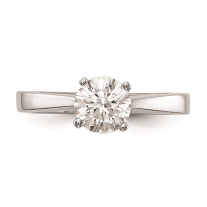 14k White Gold Peg Set 4.5mm Solitaire Engagement Ring Mounting
