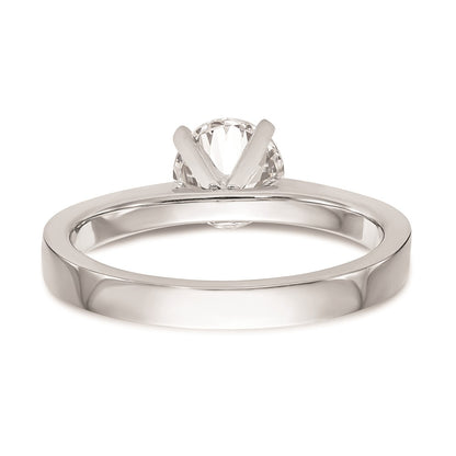 14k White Gold Peg Set 4.5mm Solitaire Engagement Ring Mounting