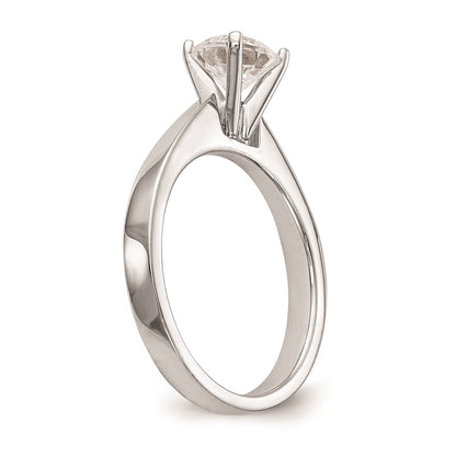 14k White Gold Peg Set 4.5mm Solitaire Engagement Ring Mounting
