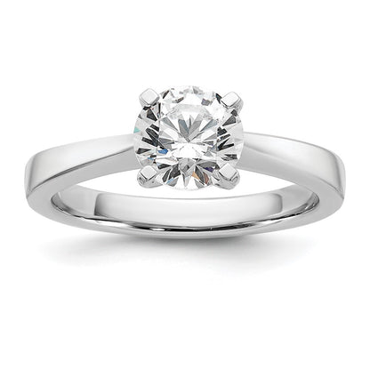 14k White Gold Peg Set 4.5mm Solitaire Engagement Ring Mounting