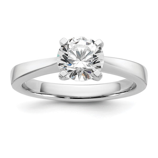 14k White Gold Peg Set 4.5mm Solitaire Engagement Ring Mounting