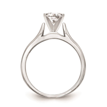14k White Gold Peg Set 2.5mm Wide Solitaire Engagement Ring Mounting