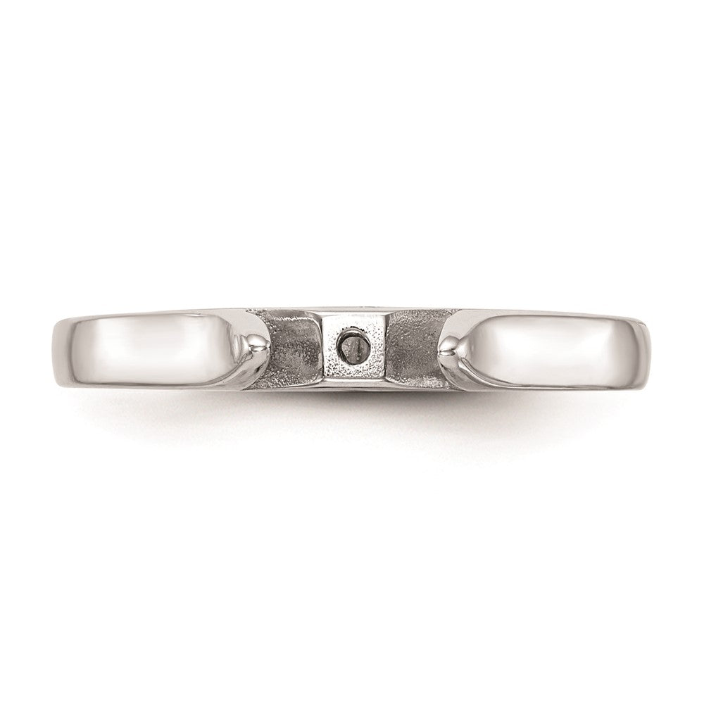 14k White Gold Peg Set 2.5mm Wide Solitaire Engagement Ring Mounting