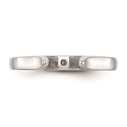 14k White Gold Peg Set 2.5mm Wide Solitaire Engagement Ring Mounting