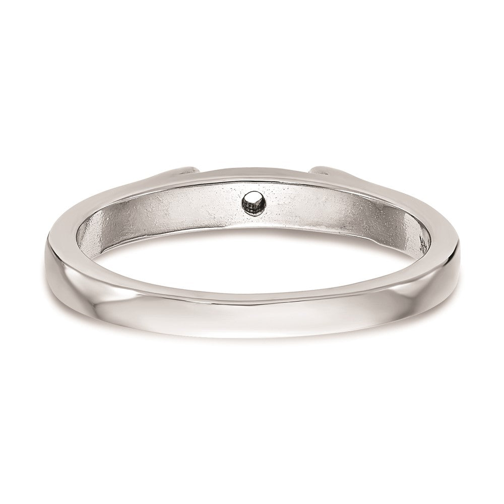 14k White Gold Peg Set 2.5mm Wide Solitaire Engagement Ring Mounting