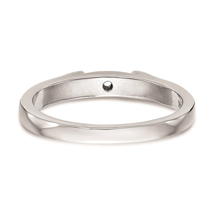 14k White Gold Peg Set 2.5mm Wide Solitaire Engagement Ring Mounting