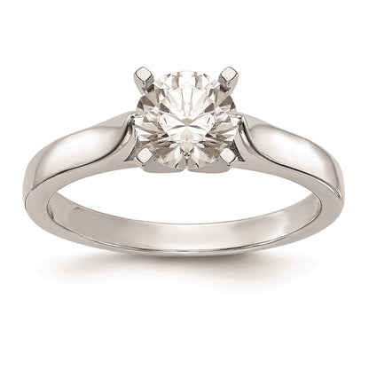 14k White Gold Peg Set 2.5mm Wide Solitaire Engagement Ring Mounting