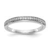 14k White Gold 1/8 carat Diamond Complete Wedding Band