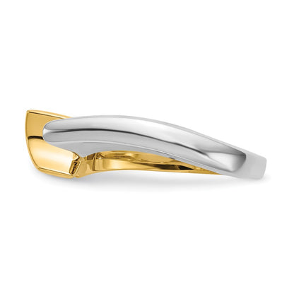 14k Two-tone Peg Set Solitaire Engagement Ring Mounting