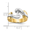 14k Two-tone Peg Set Bypass Solitaire Engagement Ring Mounting