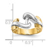 14k Two-tone Peg Set Bypass Solitaire Engagement Ring Mounting