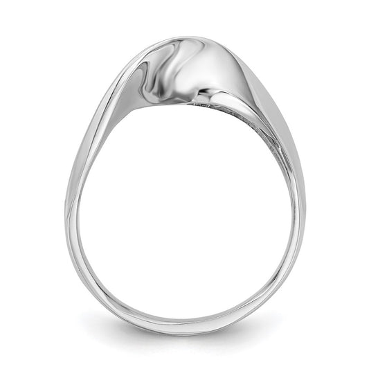 14k White Gold Peg Set Solitaire Engagement Ring Mounting