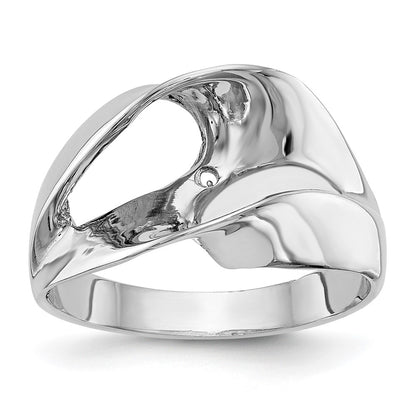 14k White Gold Peg Set Solitaire Engagement Ring Mounting