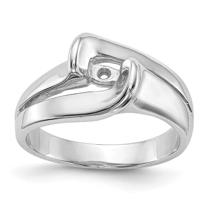 14k White Gold Peg Set Solitaire Engagement Ring Mounting