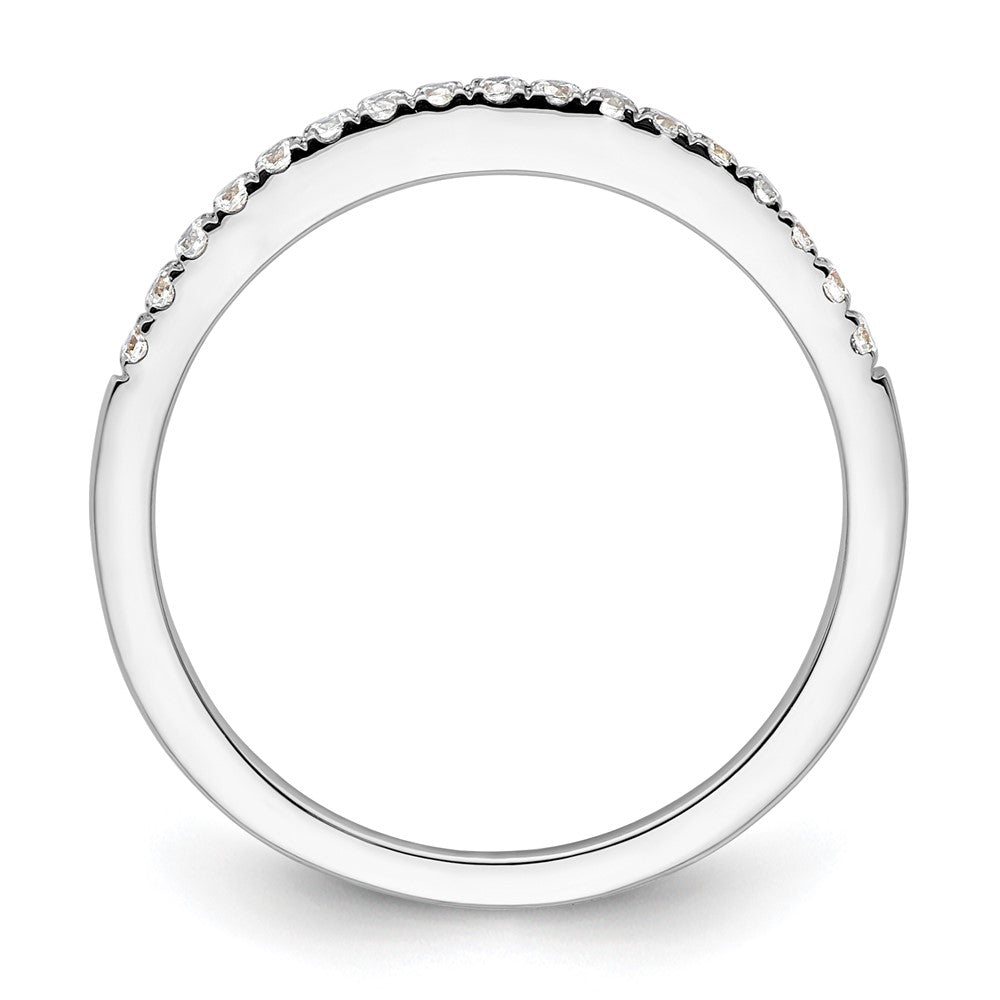 14k White Gold 1/6 carat Lab Grown Diamond VS/SI+ G+ Complete Size 7 Wedding Band