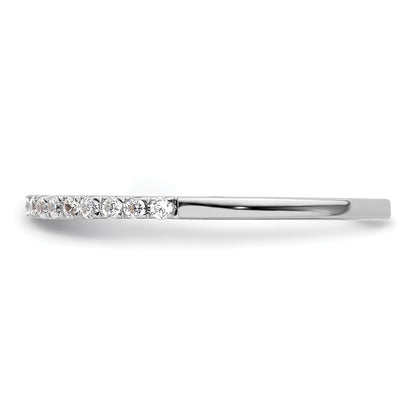 14k White Gold 1/6 carat Diamond Complete Wedding Band