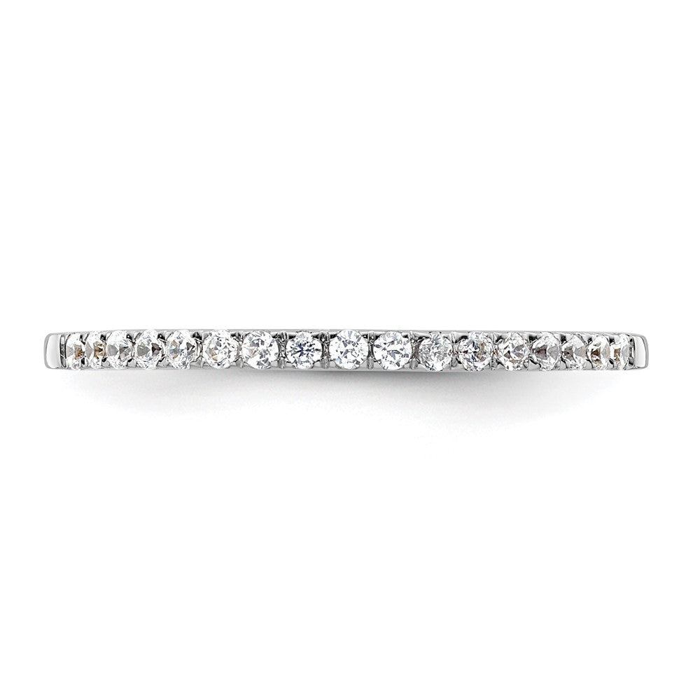 14k White Gold 1/6 carat Lab Grown Diamond VS/SI+ G+ Complete Size 7 Wedding Band