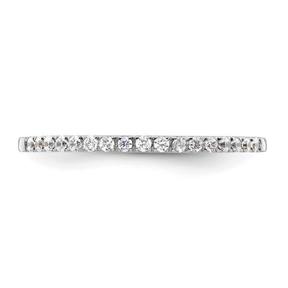 14k White Gold 1/6 carat Diamond Complete Wedding Band