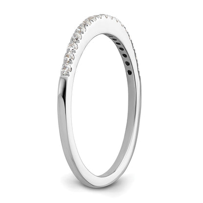 14k White Gold 1/6 carat Lab Grown Diamond VS/SI+ G+ Complete Size 5 Wedding Band
