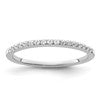 14k White Gold 1/6 carat Lab Grown Diamond VS/SI+ G+ Complete Size 6 Wedding Band