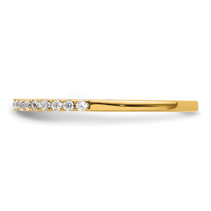 14k Yellow Gold 1/6 carat Diamond Complete Wedding Band