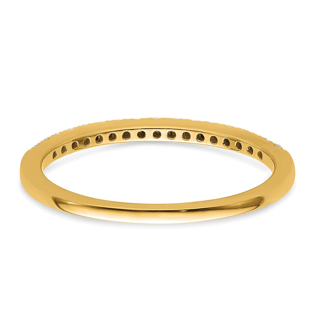 14k Yellow Gold 1/6 carat Diamond Complete Wedding Band