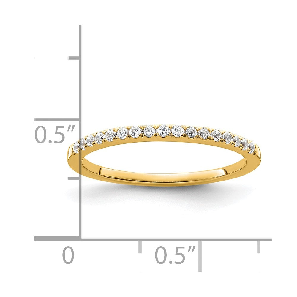 14k 1/6 carat Lab Grown Diamond VS/SI+ G+ Complete Size 6 Wedding Band