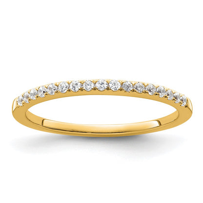 14k 1/6 carat Lab Grown Diamond VS/SI+ G+ Complete Size 5 Wedding Band