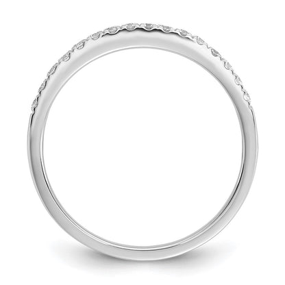 14k White Gold 1/4 carat Lab Grown Diamond VS/SI+ G+ Complete Size 7 Wedding Band
