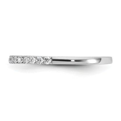 14k White Gold 1/4 carat Lab Grown Diamond VS/SI+ G+ Complete Size 7 Wedding Band