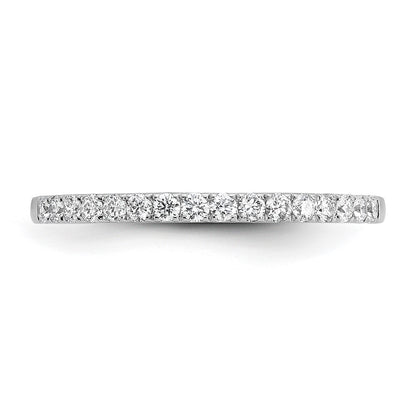 14k White Gold 1/4 carat Lab Grown Diamond VS/SI+ G+ Complete Size 7 Wedding Band