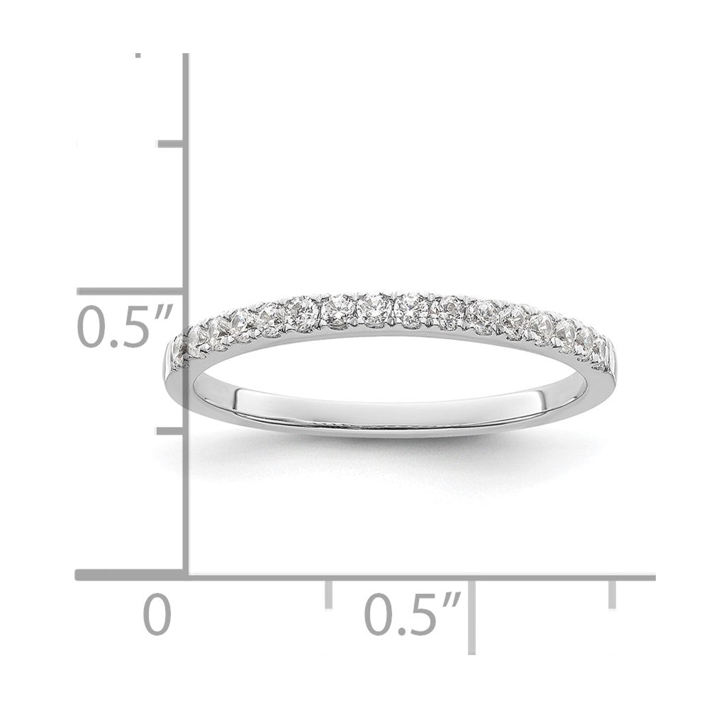 14k White Gold 1/4 carat Lab Grown Diamond VS/SI+ G+ Complete Size 7 Wedding Band