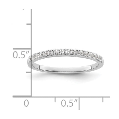 14k White Gold 1/4 carat Lab Grown Diamond VS/SI+ G+ Complete Size 7 Wedding Band
