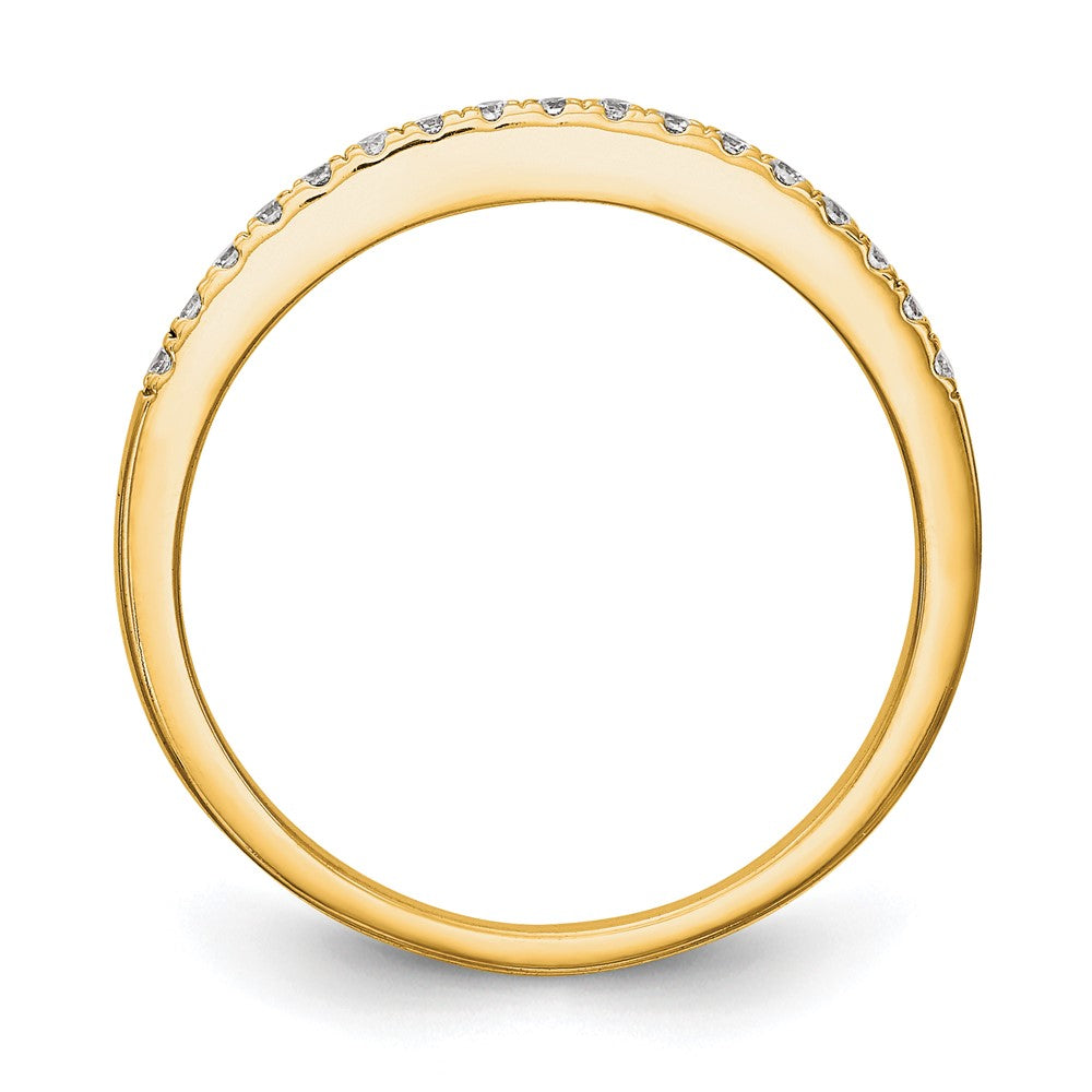 14k Yellow Gold 1/4 carat Diamond Complete Wedding Band