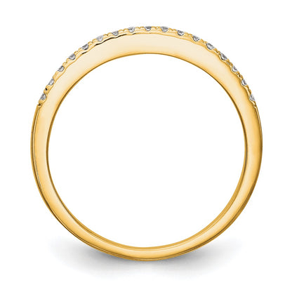 14k 1/4 carat Lab Grown Diamond VS/SI+ G+ Complete Size 7 Wedding Band