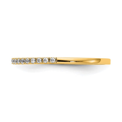 14k Yellow Gold 1/4 carat Diamond Complete Wedding Band