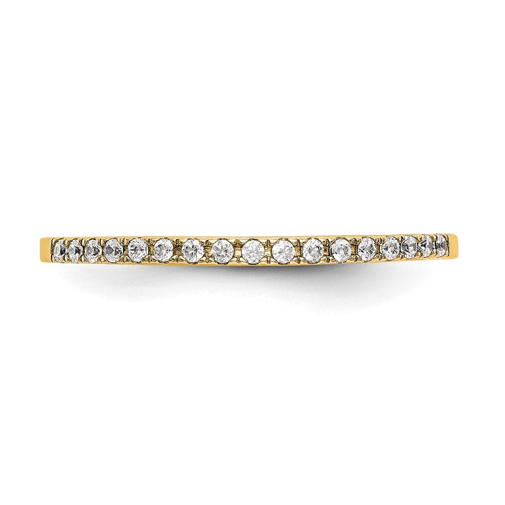 14k Yellow Gold 1/4 carat Diamond Complete Wedding Band