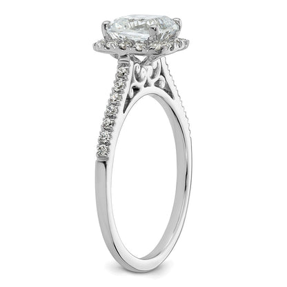 True Origin 14K White Gold 1/6 carat Lab Grown Diamond VS+ F+ 18 in Complete Quatrefoil Floral Necklace