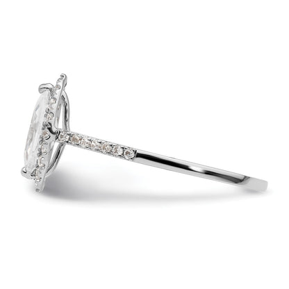 14k White Gold Halo (Holds 3/4 carat (9.0x4.5mm) Marquise Center) 1/3 carat Diamond Semi-mount Engagement Ring
