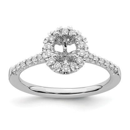 14k White Gold 7/8 carat Lab Grown Diamond VS/SI+ G+ Oval Complete Halo Engagement Ring