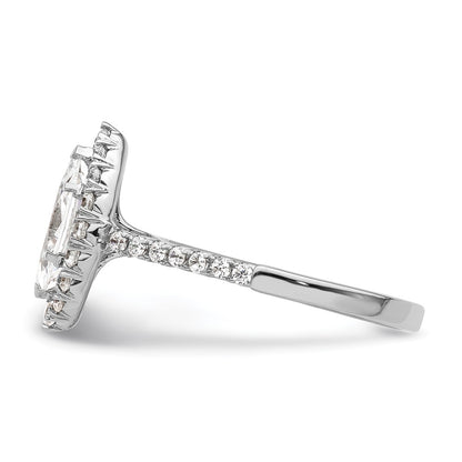 14k White Gold Halo (Holds 1.25 carat (10.3x5.3mm) Marquise Center) 1/2 carat Diamond Semi-mount Engagement Ring